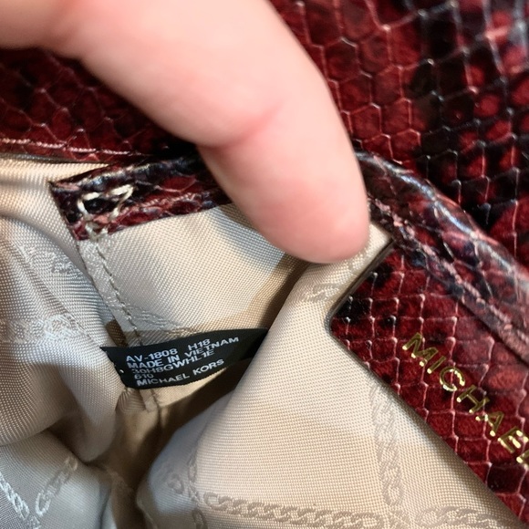 MICHAEL KORS Whitney Small snake skin Leather Shoulder Bag - Picture 10 of 16